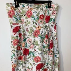 Strapless Old Navy Floral Dress with Pockets